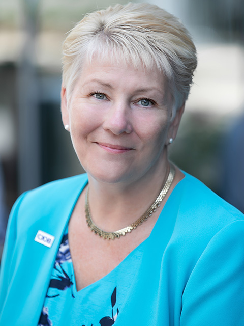 Portrait photograph of academic visitor to the School of Architecture, Building and Civil Engineering at Loughborough University, Caroline Gumble